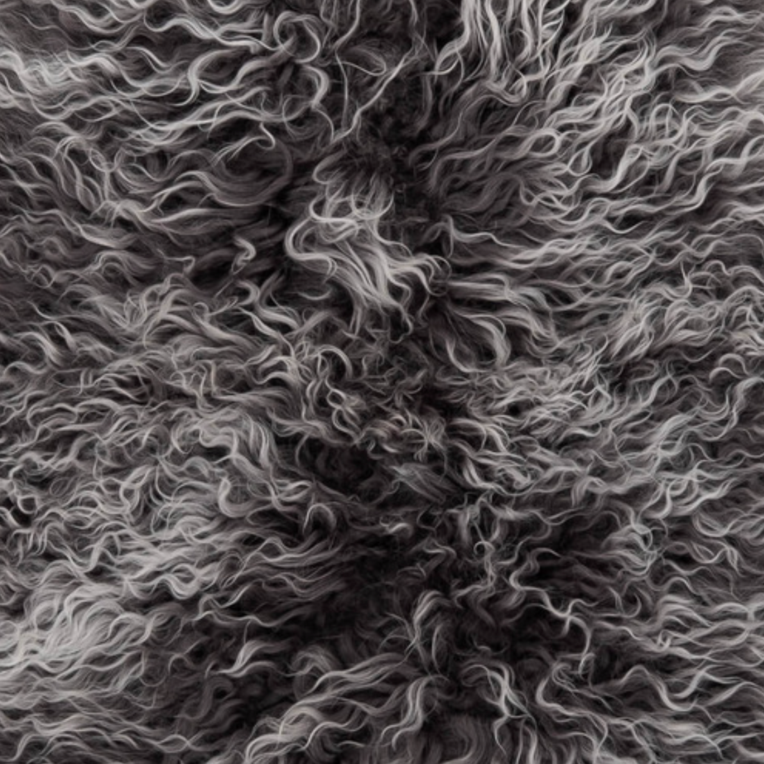 Interior Ave - Mongolian Fur Throw - 90CM - Charcoal Snow-Food &amp; Beverage > Alcoholic Beverages > Spirits-PEROZ Accessories