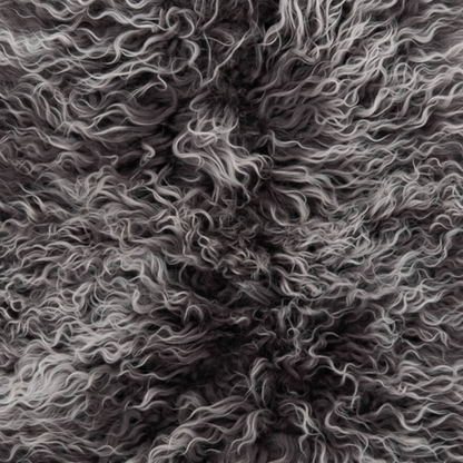 Interior Ave - Mongolian Fur Throw - 90CM - Charcoal Snow-Food &amp; Beverage > Alcoholic Beverages > Spirits-PEROZ Accessories
