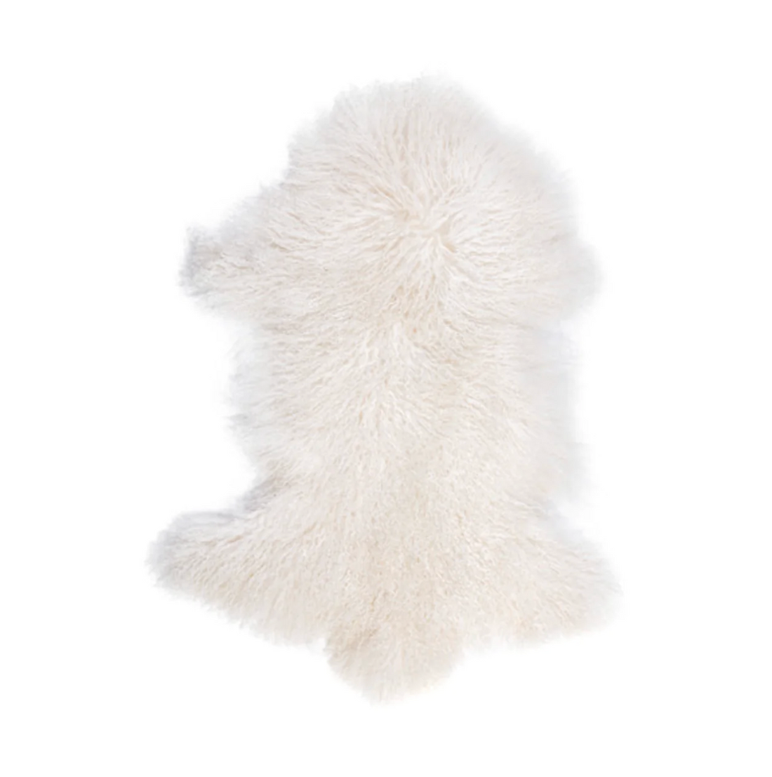 Interior Ave - Mongolian Fur Throw - 90CM - White-Pet Care > Dog Supplies > Dog Apparel-PEROZ Accessories