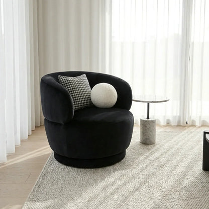 Interior Ave - Luna Swivel Armchair - Black