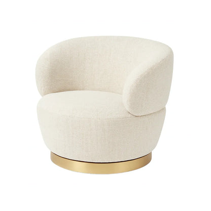 Interior Ave - Luna Swivel Armchair - Vanilla Oat-Furniture > Bar Stools &amp; Chairs > Arm Chairs &amp; Recliners-PEROZ Accessories