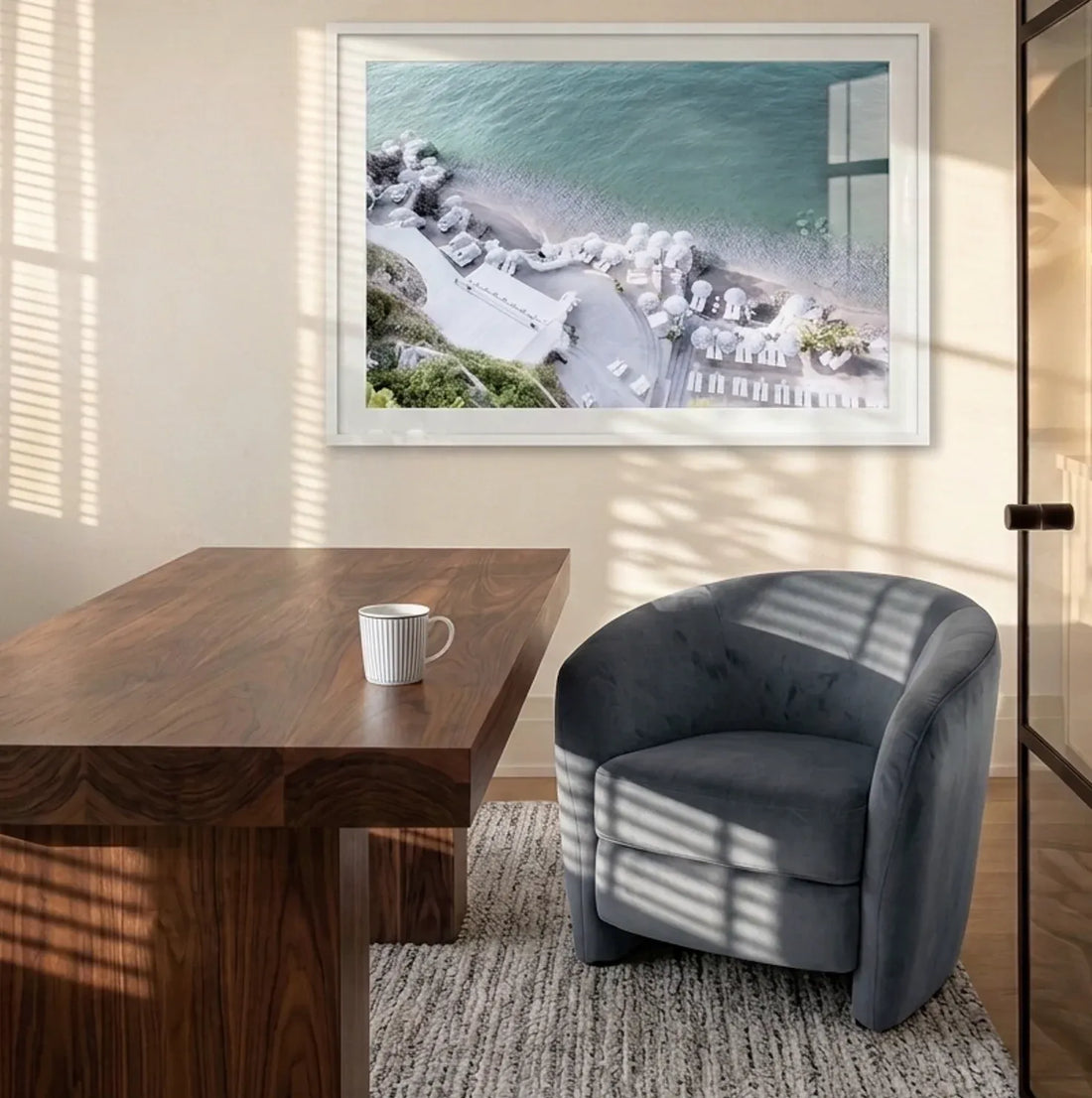 Interior Ave - Marlowe Accent Chair - Ocean-Furniture > Bar Stools &amp; Chairs > Arm Chairs &amp; Recliners-PEROZ Accessories