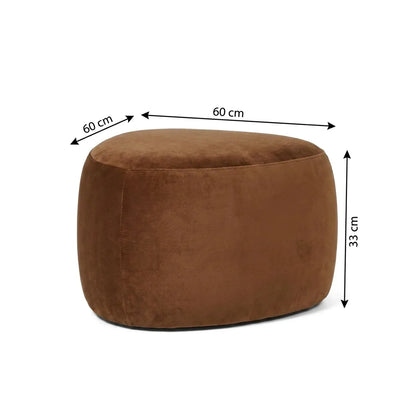 Interior Ave - Cove Pebble Ottoman - Cinnamon-Furniture > Living Room > Ottomans &amp; Footstools-PEROZ Accessories