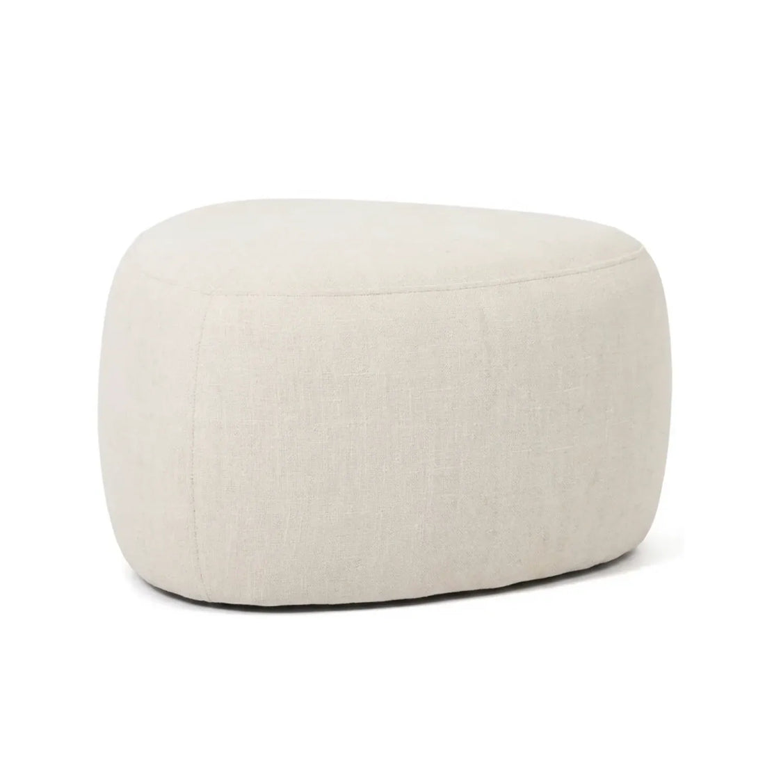 Interior Ave - Cove Pebble Ottoman - Vanilla-Furniture > Living Room > Ottomans &amp; Footstools-PEROZ Accessories