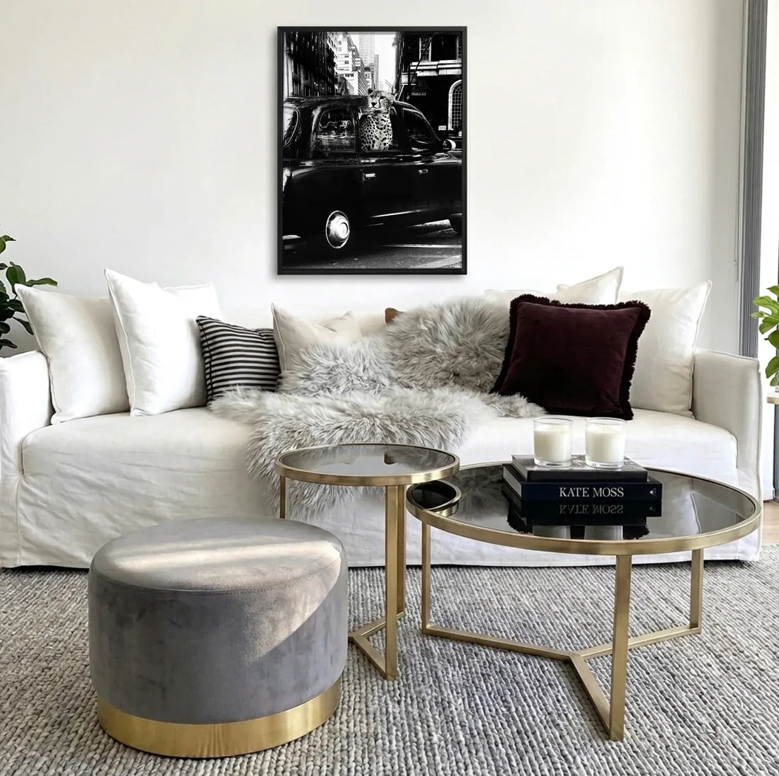 Interior Ave - Monaco Round Ottoman - Ocean-Furniture > Living Room > Ottomans &amp; Footstools-PEROZ Accessories