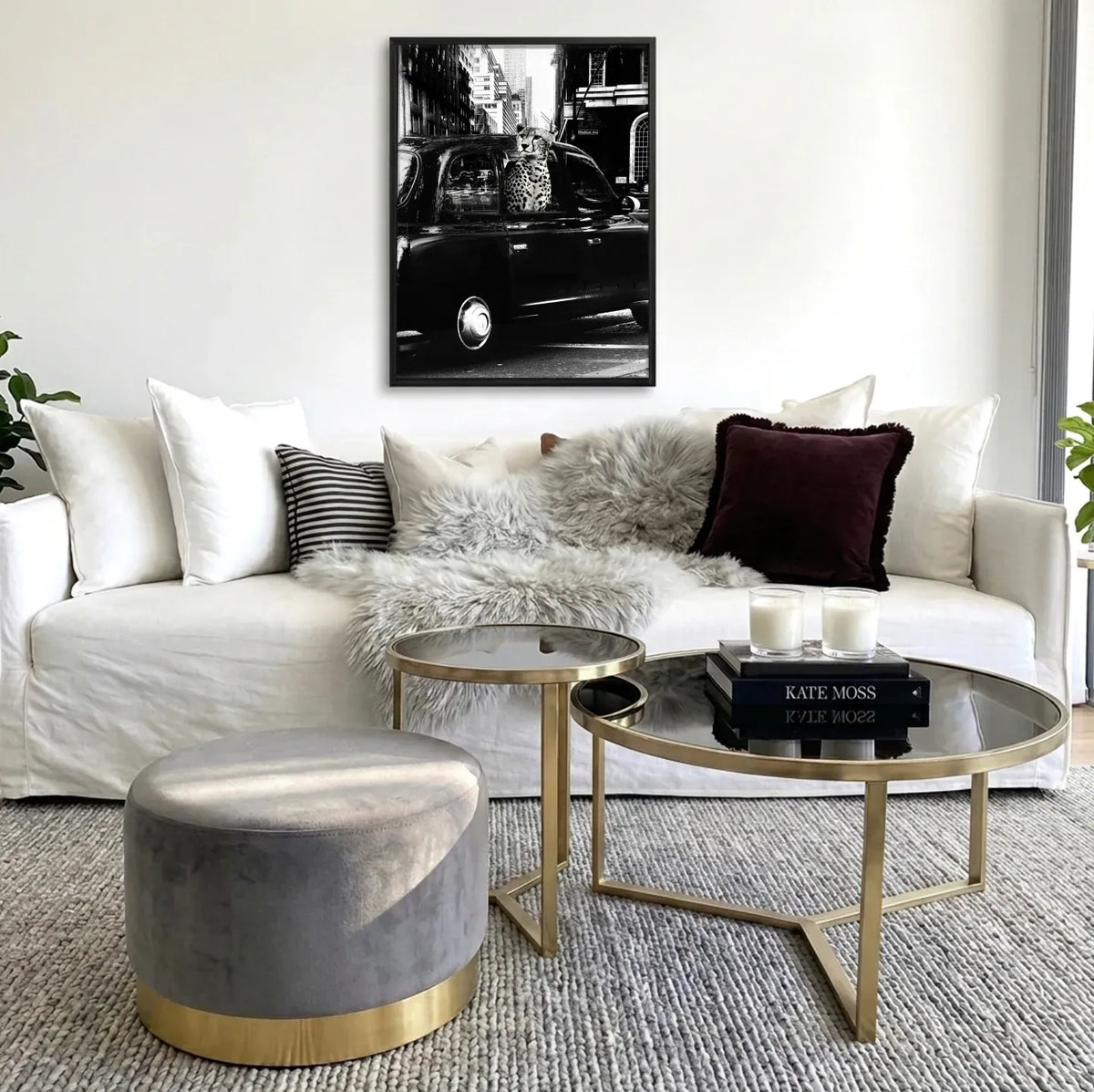 Interior Ave - Monaco Round Ottoman - Ocean-Furniture > Living Room > Ottomans &amp; Footstools-PEROZ Accessories