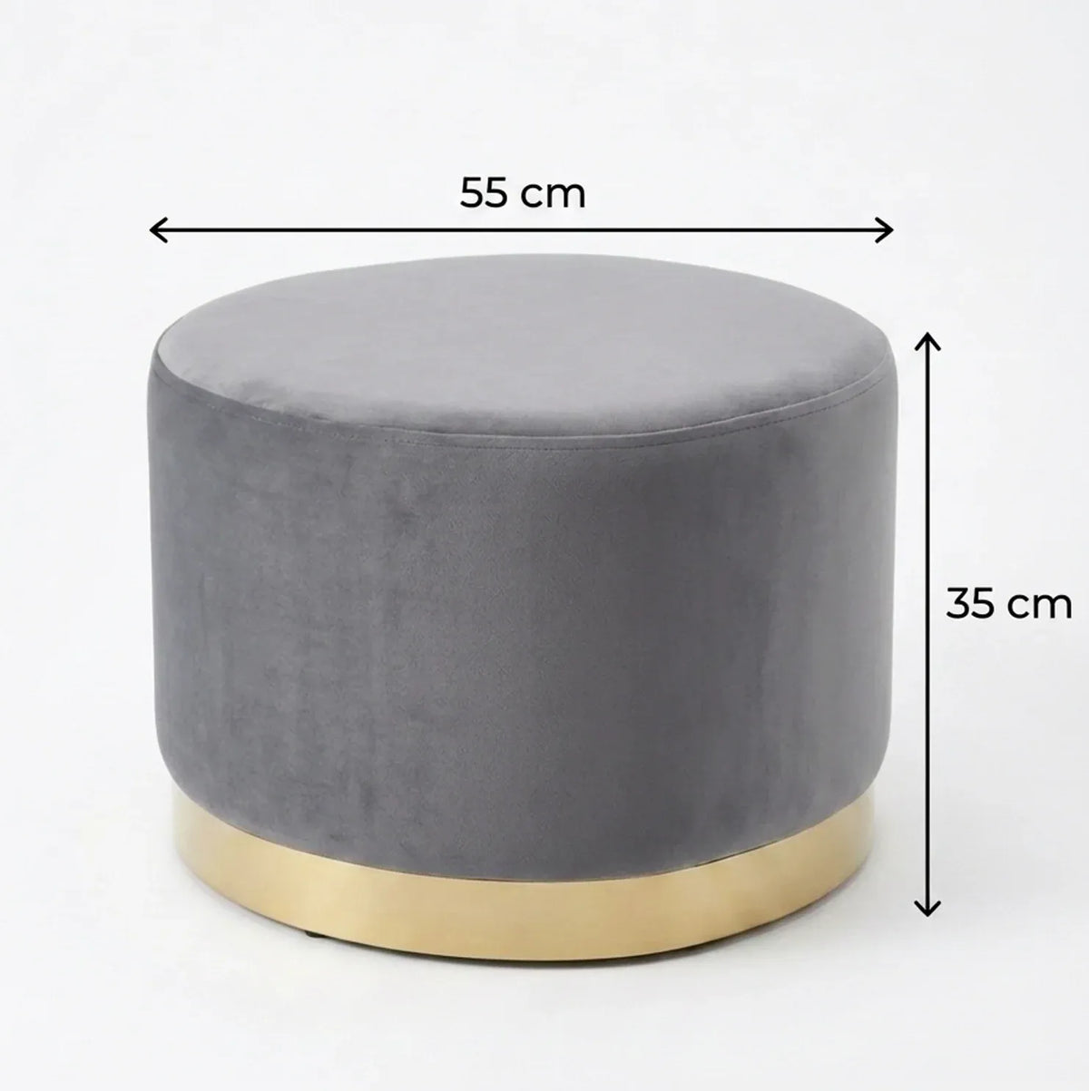 Interior Ave - Monaco Round Ottoman - Ocean-Furniture > Living Room > Ottomans &amp; Footstools-PEROZ Accessories