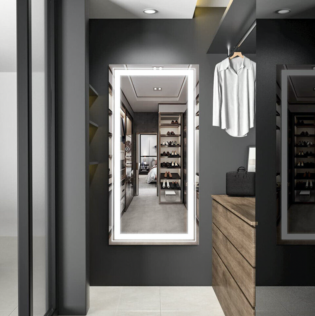 Interior Ave - 120 x 60cm Rectangle Frameless LED Bathroom Mirror-Home &amp; Garden > Decor > Mirrors-PEROZ Accessories