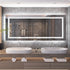 Interior Ave - 120 x 80cm Rectangle Frameless LED Bathroom Mirror-Home & Garden > Decor > Mirrors-PEROZ Accessories