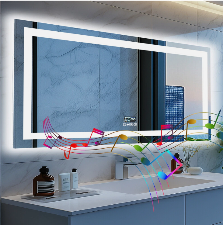 Interior Ave - 80 x 160cm Rectangle Frameless LED Bathroom Mirror – Bluetooth-Home &amp; Garden > Decor > Mirrors-PEROZ Accessories