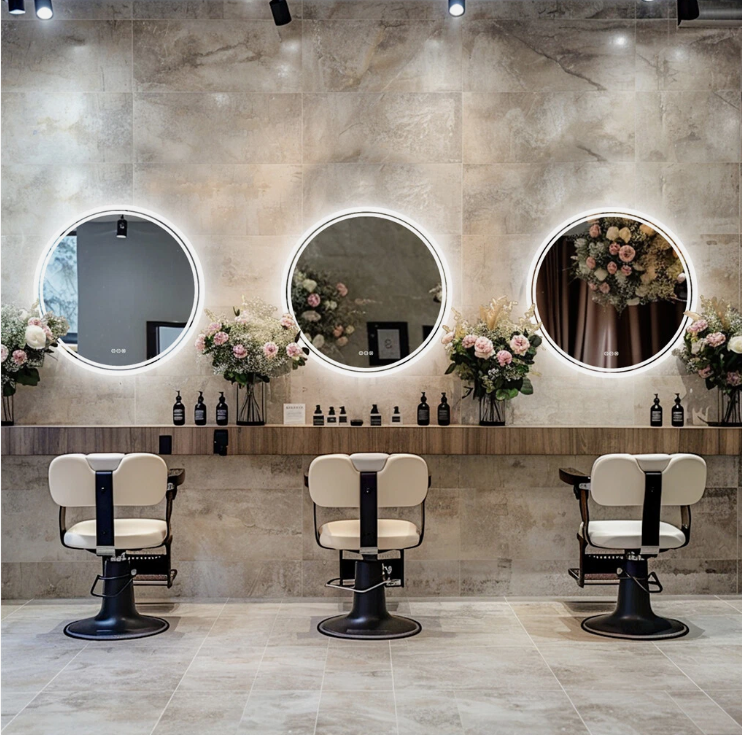 Interior Ave - 80cm Round Frameless LED Bathroom Mirror-Home &amp; Garden > Decor > Mirrors-PEROZ Accessories