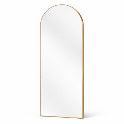 Interior Ave - Halo Arched Floor Length Mirror – Gold | Signature Series-Home &amp; Garden > Decor > Mirrors-PEROZ Accessories