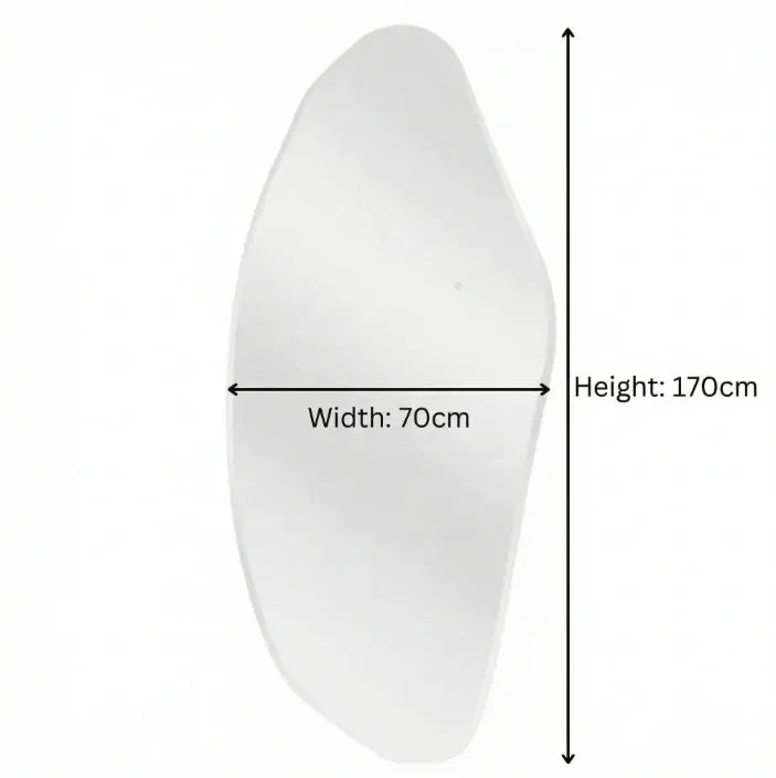 Interior Ave - Opal Irregular LED Wall Mirror – Backlit Statement Mirror-Home &amp; Garden > Decor > Mirrors-PEROZ Accessories