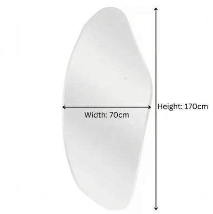 Interior Ave - Opal Irregular LED Wall Mirror – Backlit Statement Mirror-Home &amp; Garden > Decor > Mirrors-PEROZ Accessories