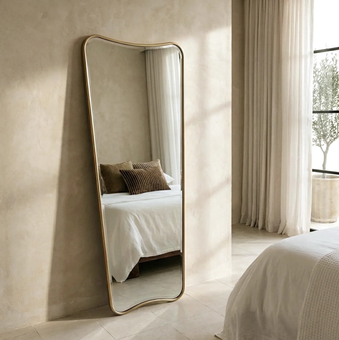Interior Ave - Pierre Full Length Gold Frame Wall Mirror — Classic Statement-Home &amp; Garden > Decor > Mirrors-PEROZ Accessories