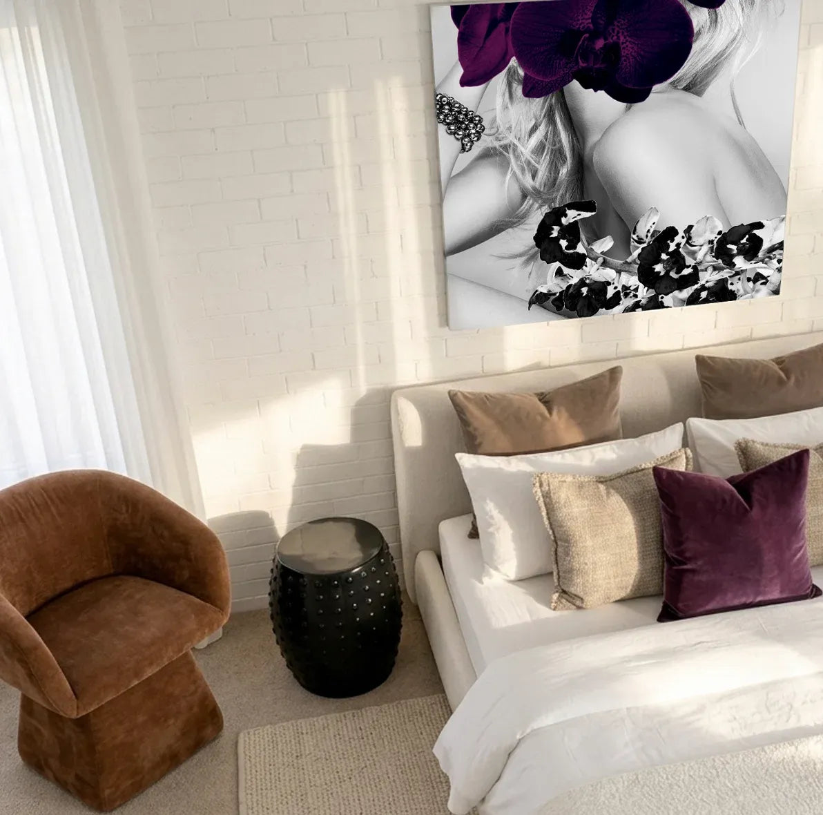 Interior Ave - Atelier Noir Studded Side Table - Black-Furniture > Living Room > Side Tables-PEROZ Accessories