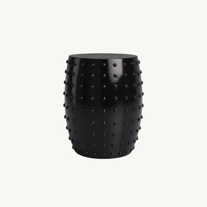 Interior Ave - Atelier Noir Studded Side Table - Black-Furniture > Living Room > Side Tables-PEROZ Accessories