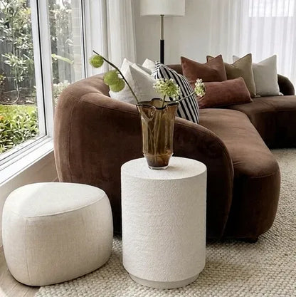 Interior Ave - Muse Textured Side Table - Fossil-Furniture > Living Room > Side Tables-PEROZ Accessories