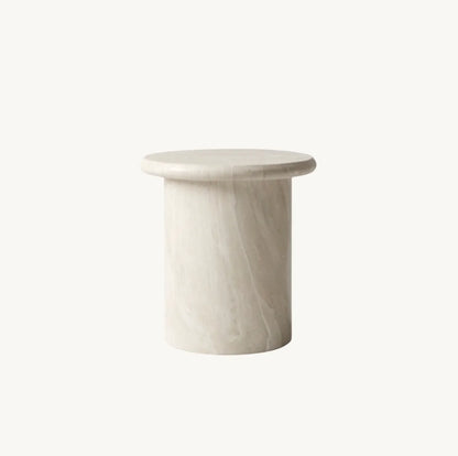 Interior Ave - Nobu Sculptural Stone Side Table - Matte Natural Stone-Furniture > Living Room > Side Tables-PEROZ Accessories