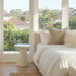Interior Ave - Veneta Stone Side Table - Calacatta Ivory Finish-Furniture > Living Room > Side Tables-PEROZ Accessories