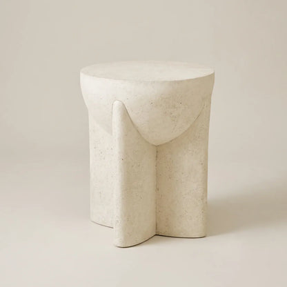 Interior Ave - Zelda Sculptural Stone Side Table – Sand Textured Accent