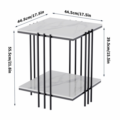 Interior Ave - Milano Black Square Side Table-Furniture > Dining > Buffets &amp; Sideboards-PEROZ Accessories