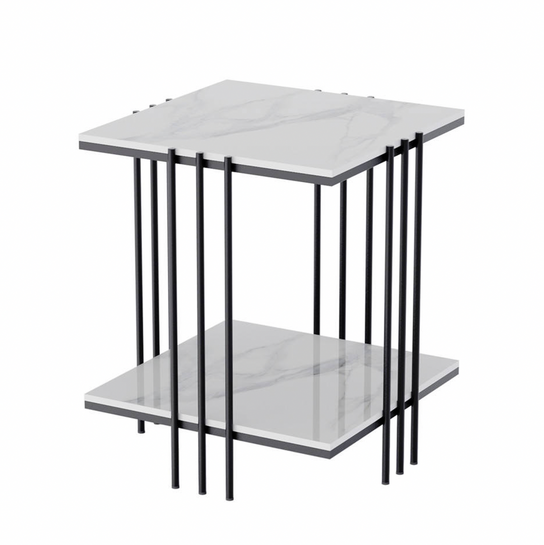 Interior Ave - Milano Black Square Side Table-Furniture > Dining > Buffets &amp; Sideboards-PEROZ Accessories