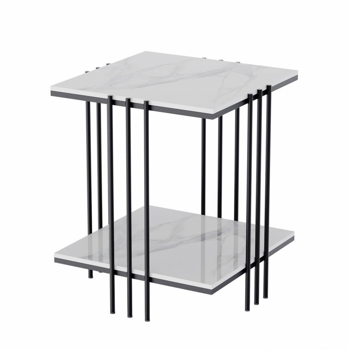 Interior Ave - Milano Black Square Side Table-Furniture > Dining > Buffets &amp; Sideboards-PEROZ Accessories