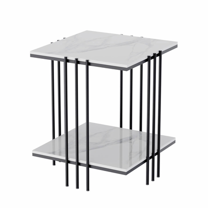 Interior Ave - Milano Black Square Side Table-Furniture > Dining > Buffets &amp; Sideboards-PEROZ Accessories