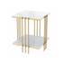 Interior Ave - Milano Gold Square Side Table-Furniture > Dining > Buffets & Sideboards-PEROZ Accessories