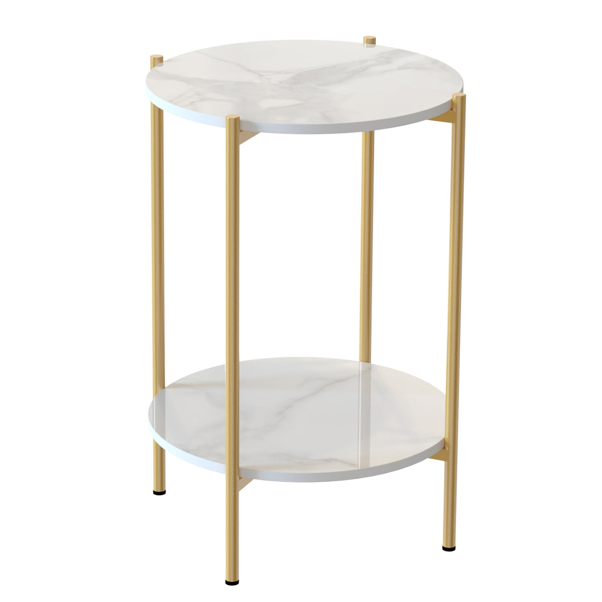 Interior Ave - Alba Gold Side Table-Furniture > Dining > Buffets &amp; Sideboards-PEROZ Accessories