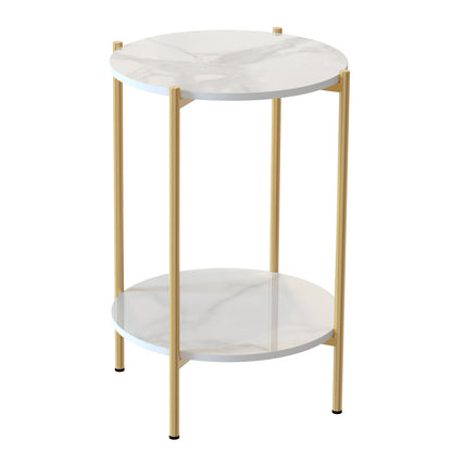 Interior Ave - Alba Gold Side Table-Furniture > Dining > Buffets &amp; Sideboards-PEROZ Accessories