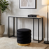 Interior Ave - Stone Marble Console - Marble & Black-Furniture > Living Room > Coffee Tables-PEROZ Accessories
