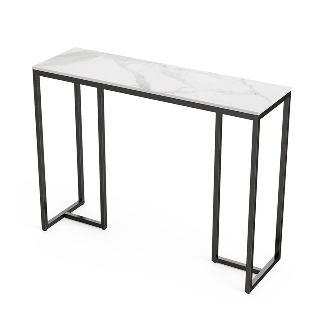 Interior Ave - Stone Marble Console - Marble &amp; Black-Furniture > Living Room > Coffee Tables-PEROZ Accessories
