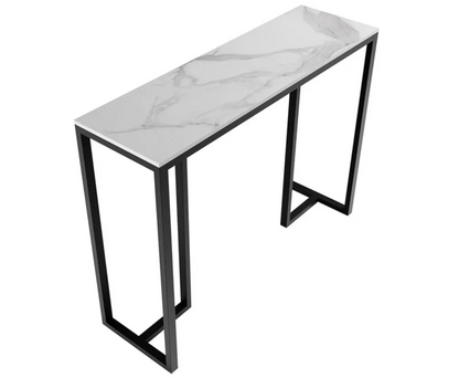 Interior Ave - Stone Marble Console - Marble &amp; Black-Furniture > Living Room > Coffee Tables-PEROZ Accessories