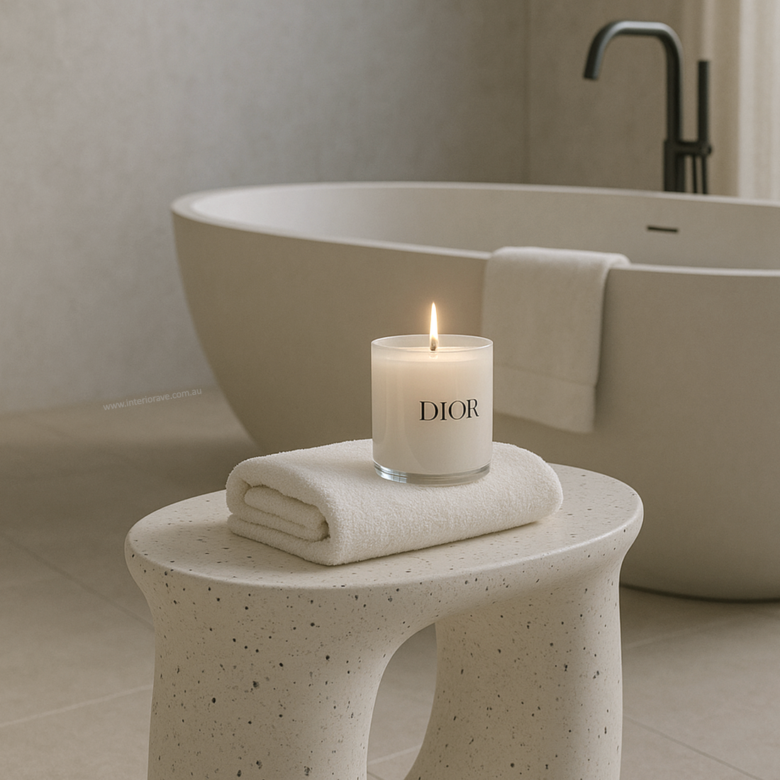 Interior Ave - Cosmo Terrazzo Accent Side Table-Furniture > Bedroom > Bedside Tables-PEROZ Accessories