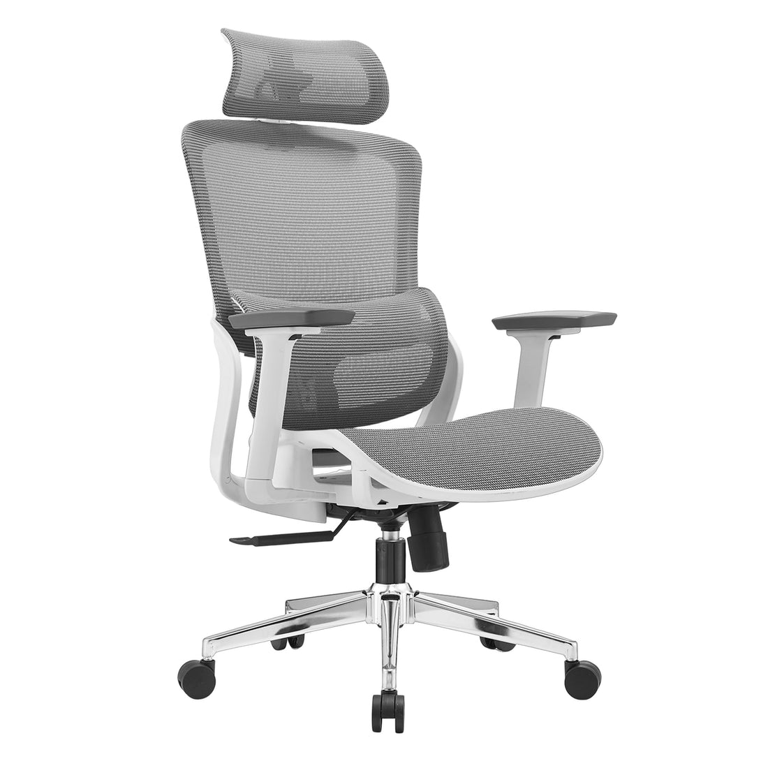 Elena High Back Full Mesh Ergonomic Office Chair In Grey-Furniture &gt; Office &gt; Office &amp; Desk Chairs-PEROZ Accessories