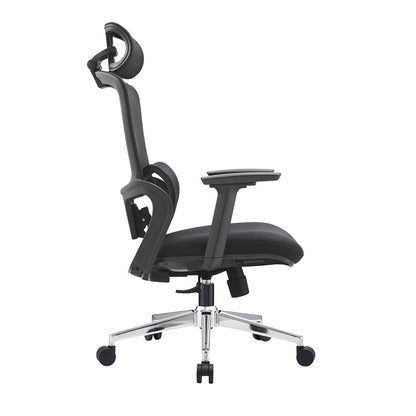 Elena High Back Fabric Seat Ergonomic Office Chair In Black-Furniture &gt; Office &gt; Office &amp; Desk Chairs-PEROZ Accessories