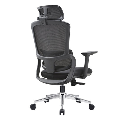 Elena High Back Fabric Seat Ergonomic Office Chair In Black-Furniture &gt; Office &gt; Office &amp; Desk Chairs-PEROZ Accessories