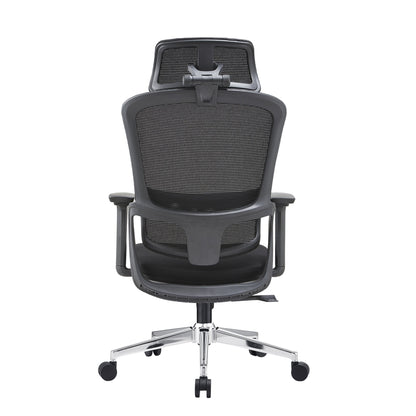 Elena High Back Fabric Seat Ergonomic Office Chair In Black-Furniture &gt; Office &gt; Office &amp; Desk Chairs-PEROZ Accessories