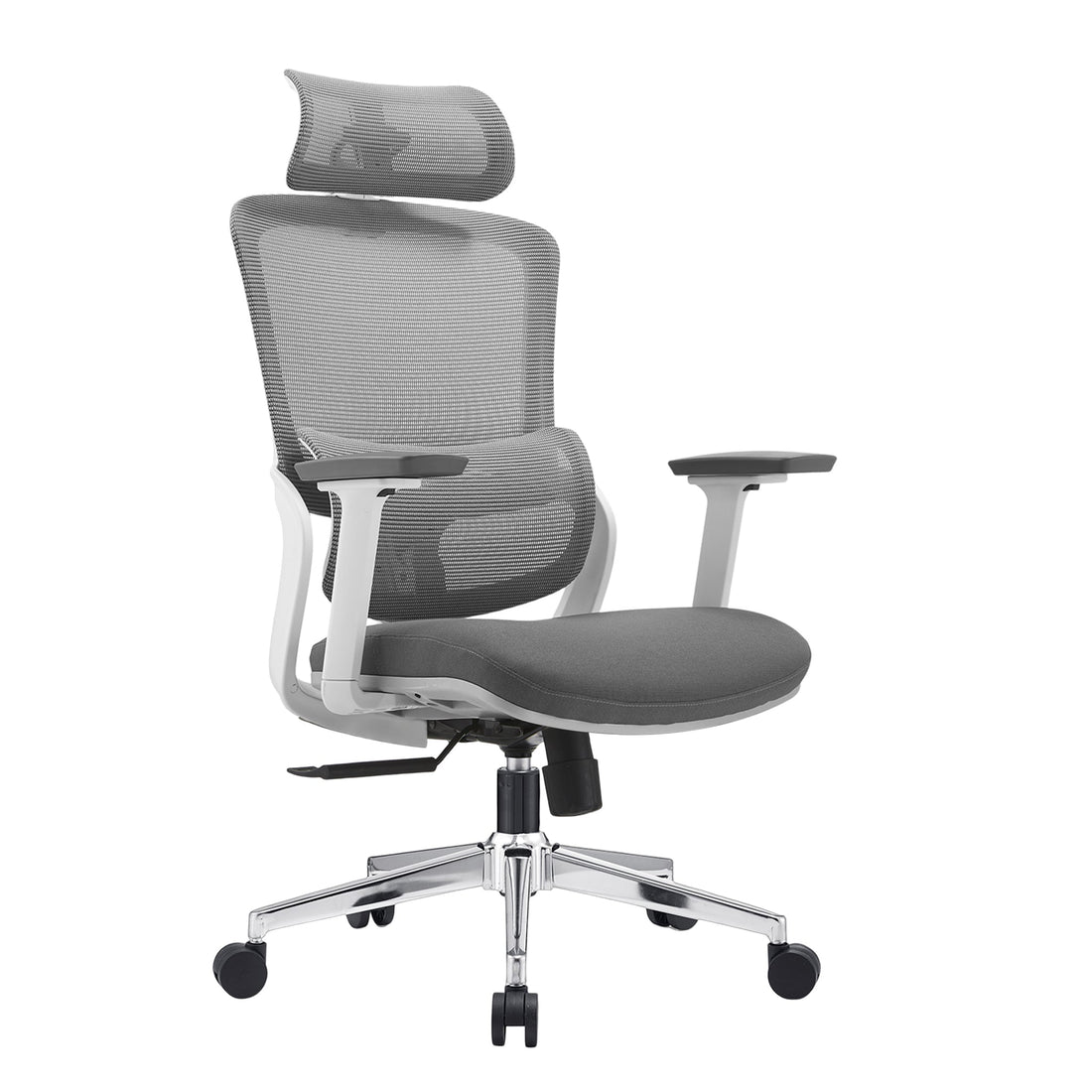 Elena High Back Fabric Seat Ergonomic Office Chair In Grey-Furniture &gt; Office &gt; Office &amp; Desk Chairs-PEROZ Accessories