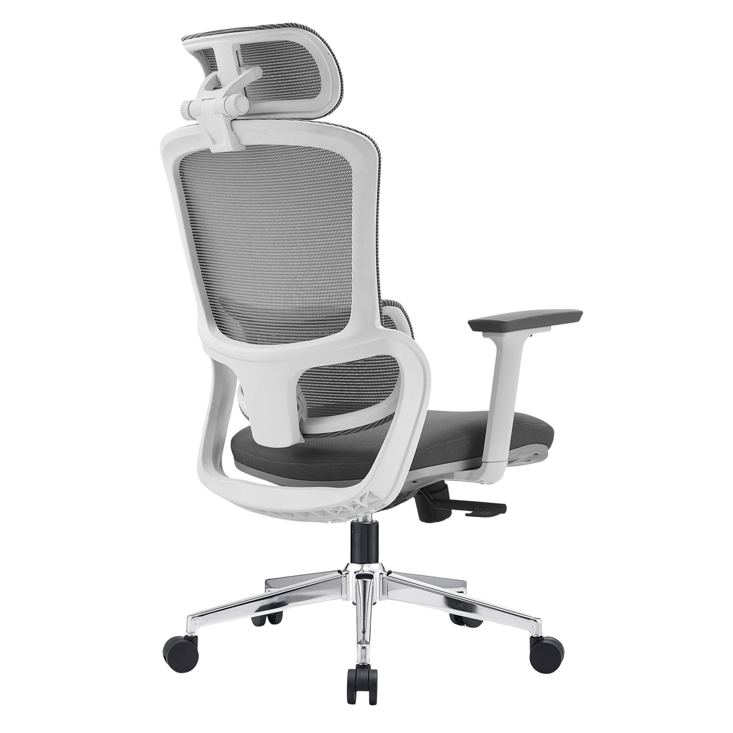 Elena High Back Fabric Seat Ergonomic Office Chair In Grey-Furniture &gt; Office &gt; Office &amp; Desk Chairs-PEROZ Accessories