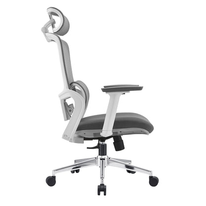Elena High Back Fabric Seat Ergonomic Office Chair In Grey-Furniture &gt; Office &gt; Office &amp; Desk Chairs-PEROZ Accessories