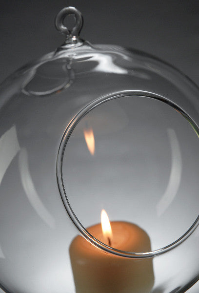 50 x Wholesale Lot of Hanging Clear Glass Ball Tealight Candle Holder - 8cm Diameter / High - Wedding Globe Decoration Terrarium Succulent Plant Mini Garden Holder Decor Craft Gift-Home &amp; Garden &gt; Decor &gt; Vases &amp; Table Decor-PEROZ Accessories