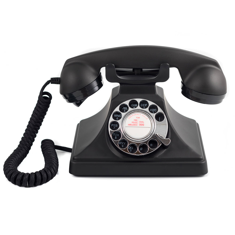 GPO Retro 200 Rotary Telephone - Black-Home &amp; Garden &gt; Wall Art-PEROZ Accessories