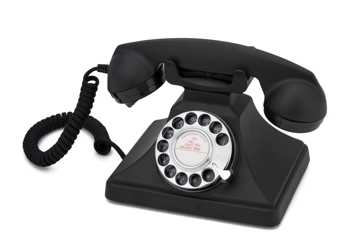 GPO Retro 200 Rotary Telephone - Black-Home &amp; Garden &gt; Wall Art-PEROZ Accessories
