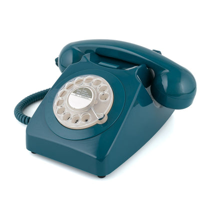 GPO Retro 746 Rotary Telephone - Azure Blue-Home &amp; Garden &gt; Wall Art-PEROZ Accessories