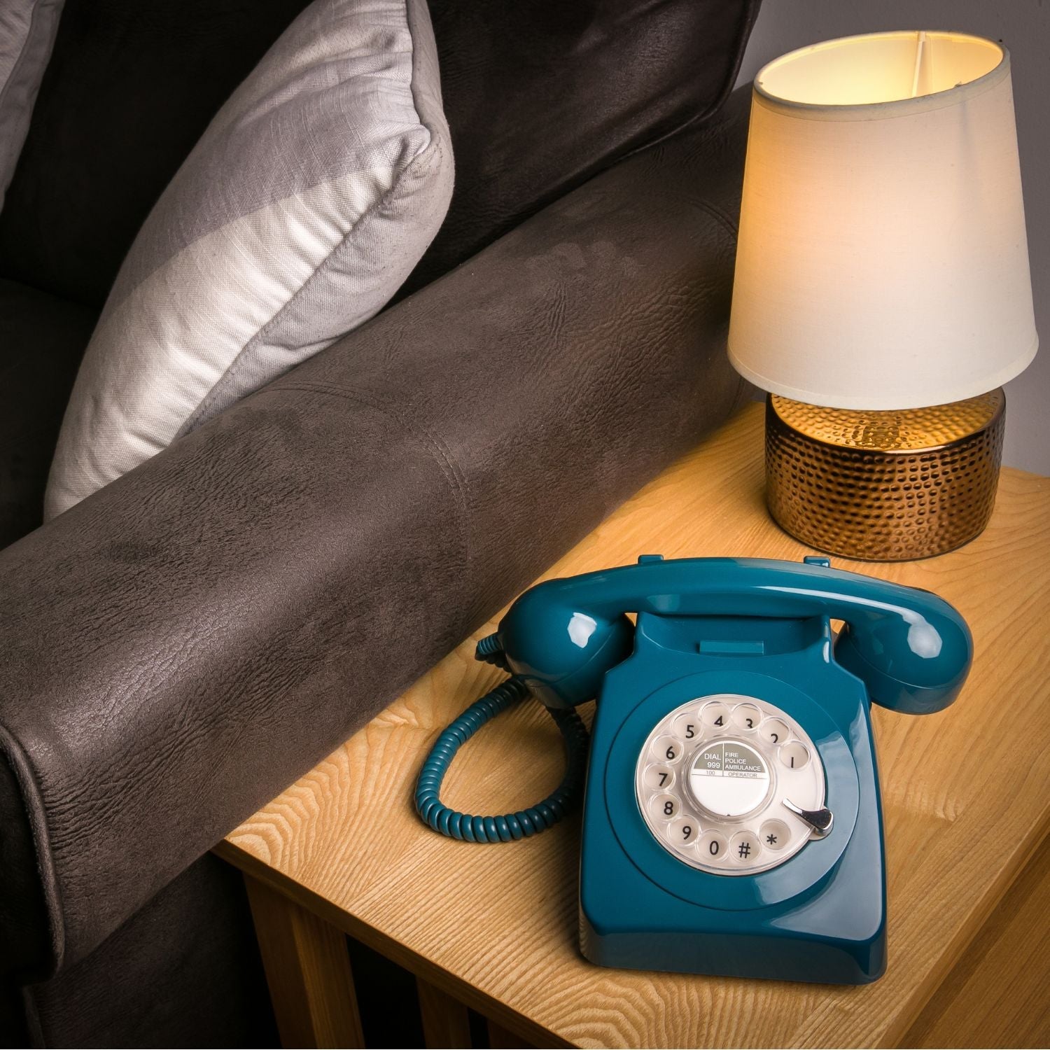 GPO Retro 746 Rotary Telephone - Azure Blue-Home &amp; Garden &gt; Wall Art-PEROZ Accessories