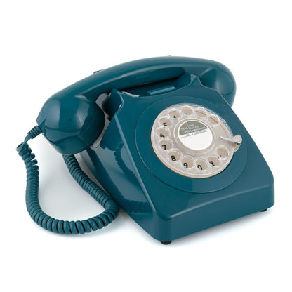 GPO Retro 746 Rotary Telephone - Azure Blue-Home &amp; Garden &gt; Wall Art-PEROZ Accessories
