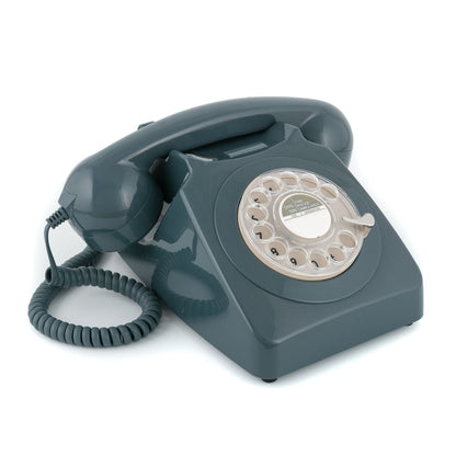 GPO Retro 746 Rotary Telephone - Grey-Home &amp; Garden &gt; Wall Art-PEROZ Accessories